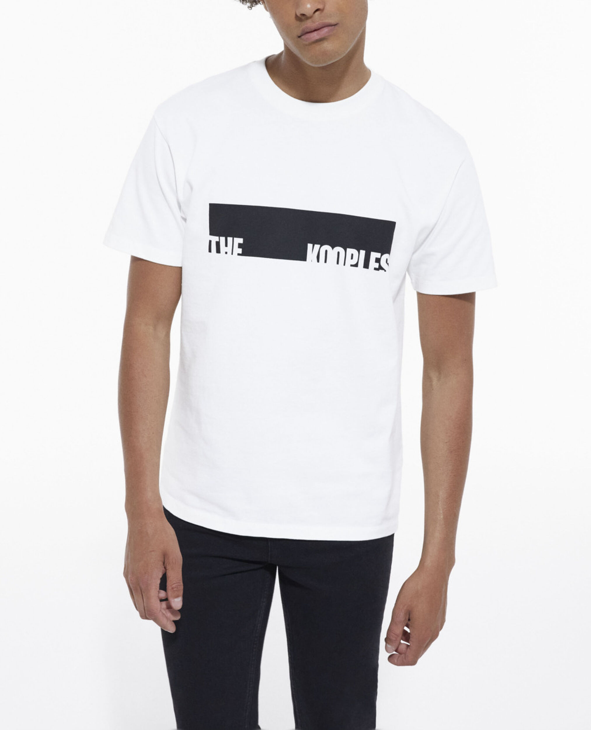 Weißes T-Shirt mit Siebdruck, SNOW WHITE, hi-res image number null