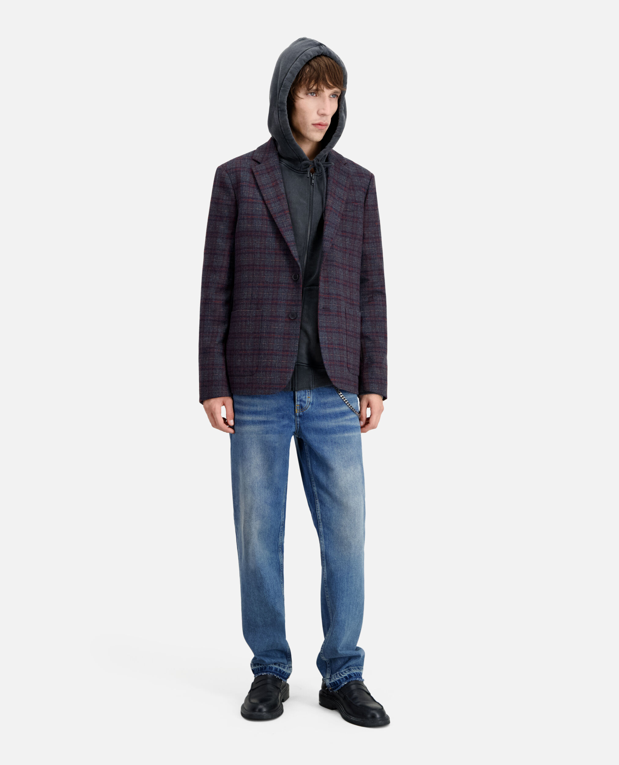 Checkered wool jacket, CARREAUX, hi-res image number null