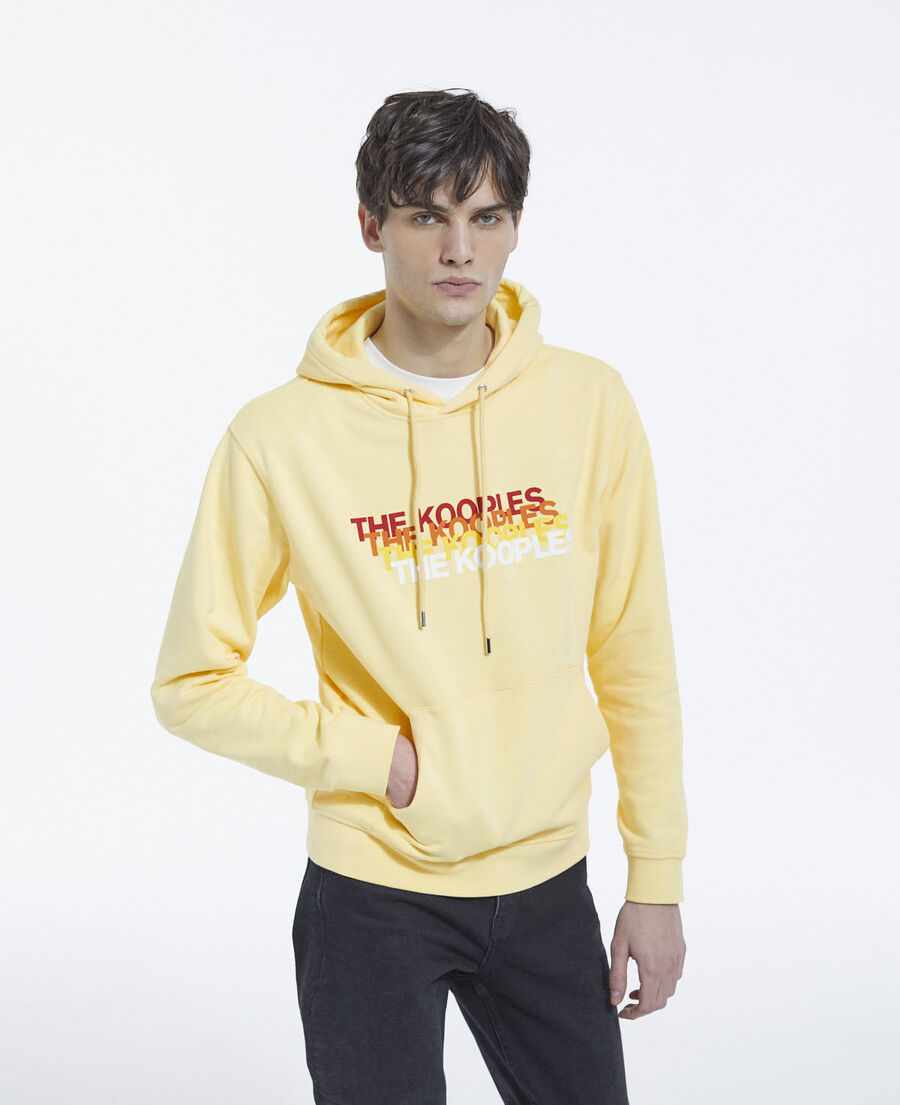 yellow hoodie with the kooples print