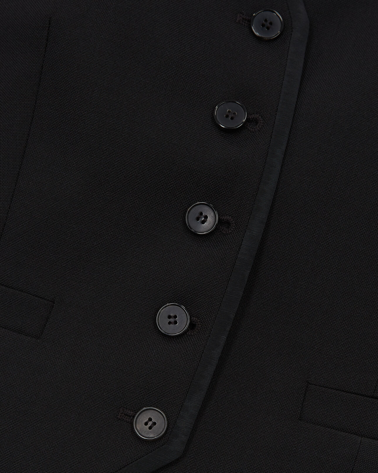 The Kooples WOMEN BLACK WHITE black wool suit vest