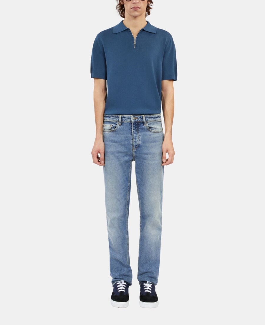 The Kooples HERREN BLUE DENIM hellblaue jeans mit geradem bein