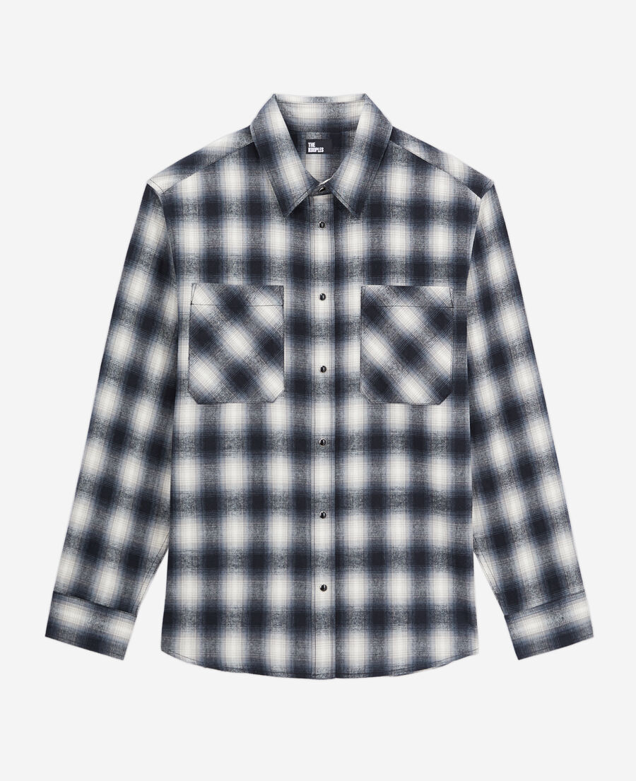 The Kooples H BLACK WHITE black and white checked overshirt