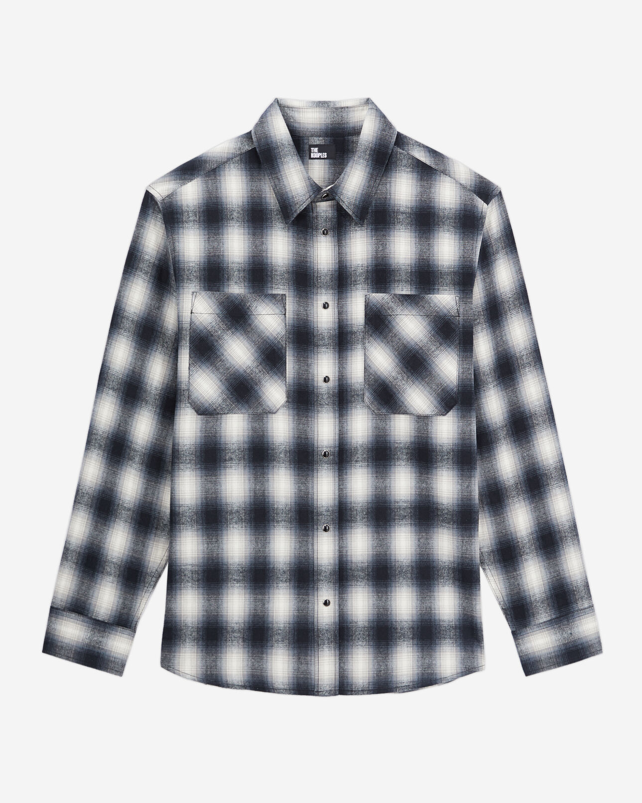 The Kooples HOMBRE BLACK WHITE sobrecamisa cuadros negros blancos