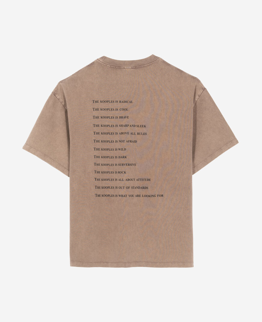 The Kooples MEN CHOCOLATE what is light brown t-shirt