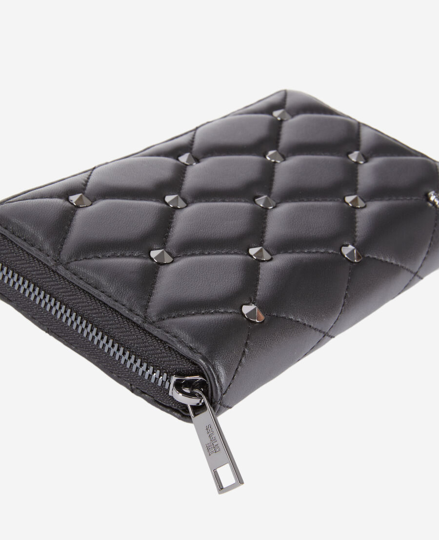 black quilted leather wallet