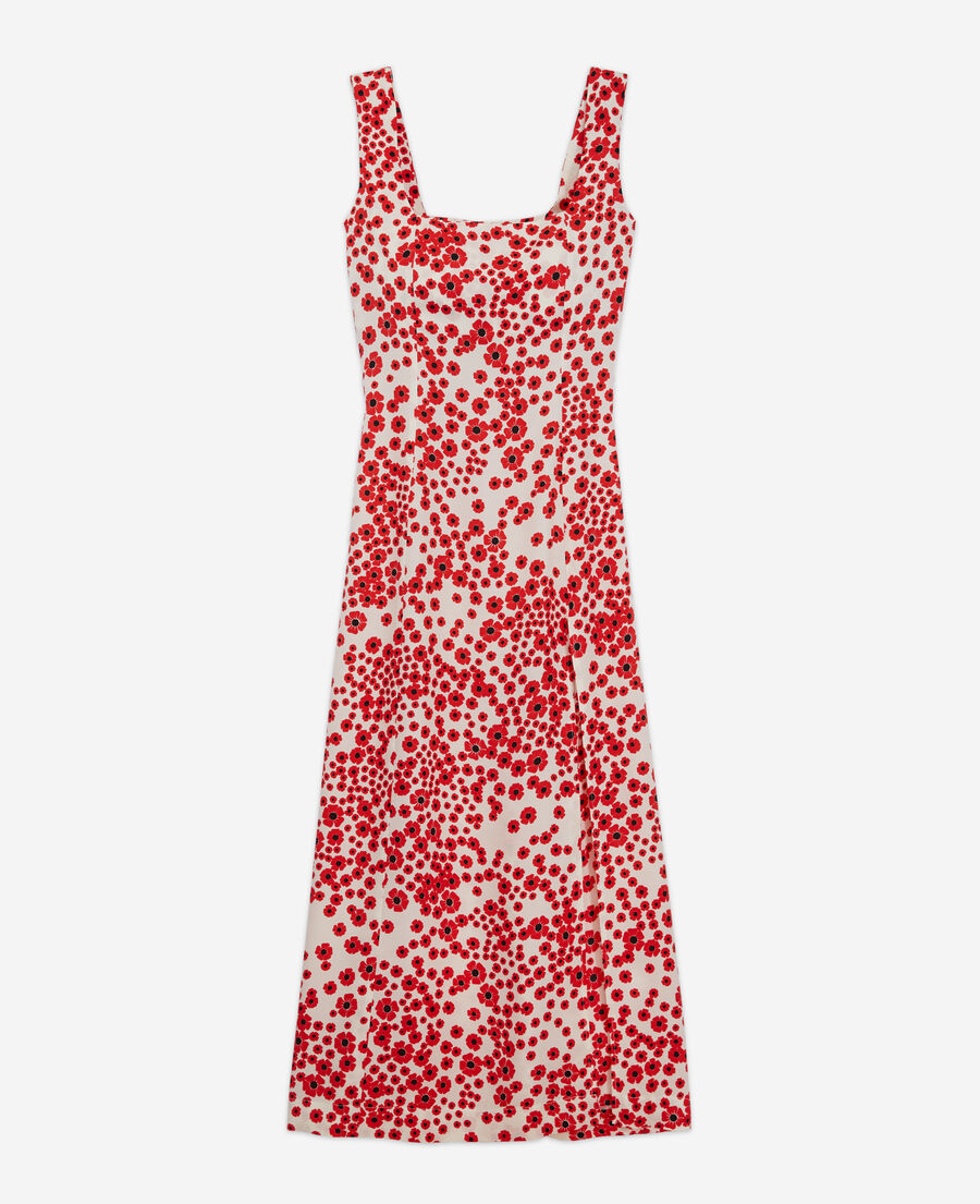The Kooples WOMEN RED / WHITE long floral dress