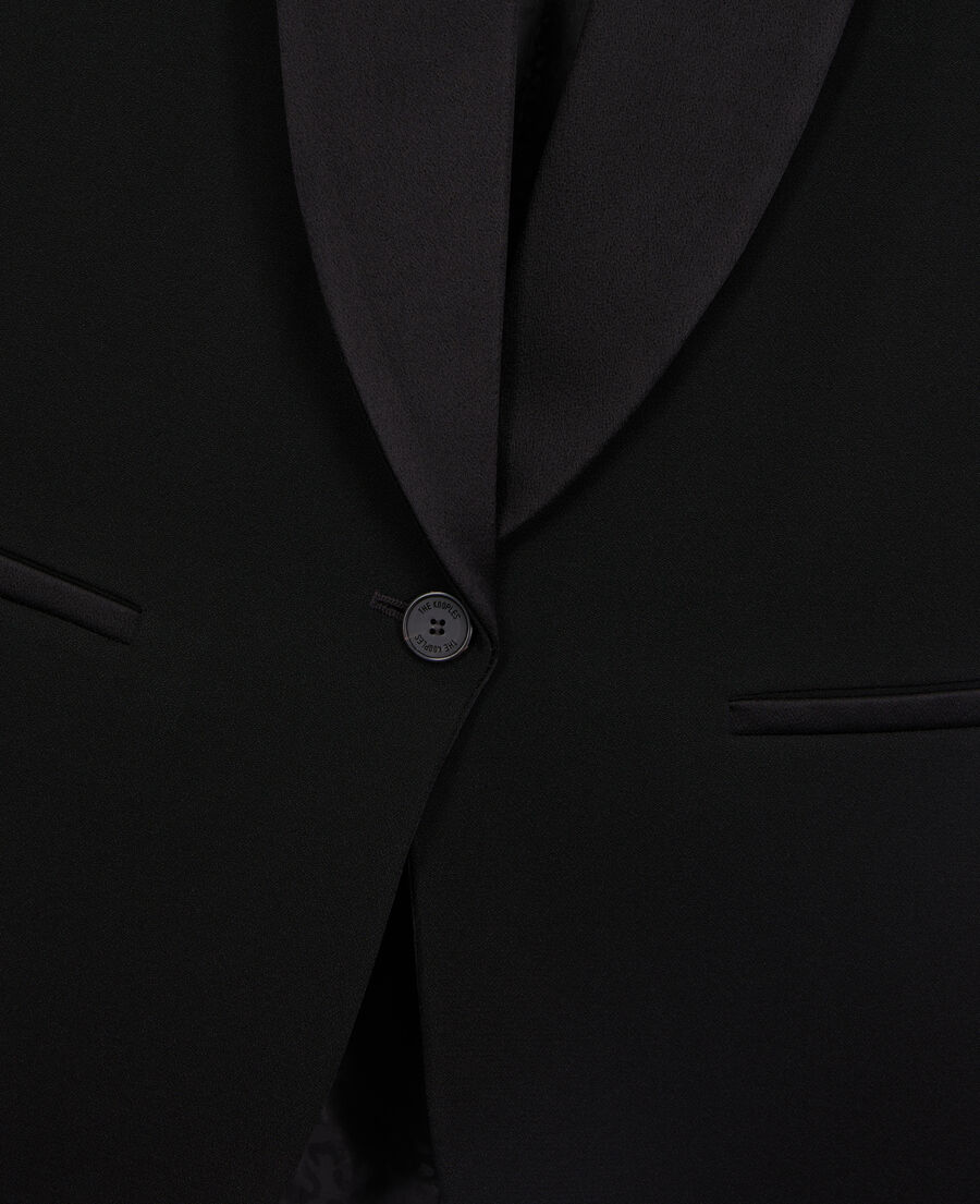 black crepe suit jacket