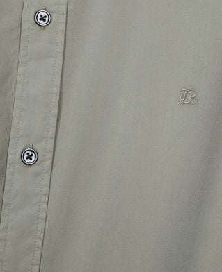 The Kooples H WOOD KAKI green cotton voile shirt