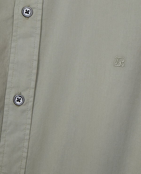 The Kooples HOMME WOOD KAKI chemise en voile de coton verte