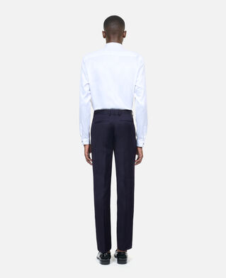 The Kooples H NAVY blue navy wool tuxedo fitted trousers