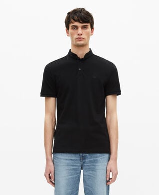 The Kooples MEN BLACK black cotton polo t-shirt