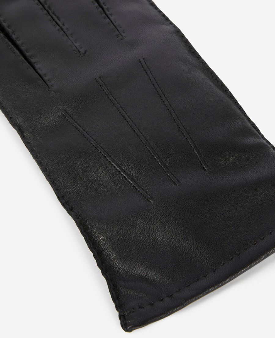 The Kooples HERREN BLACK schwarze lederhandschuhe