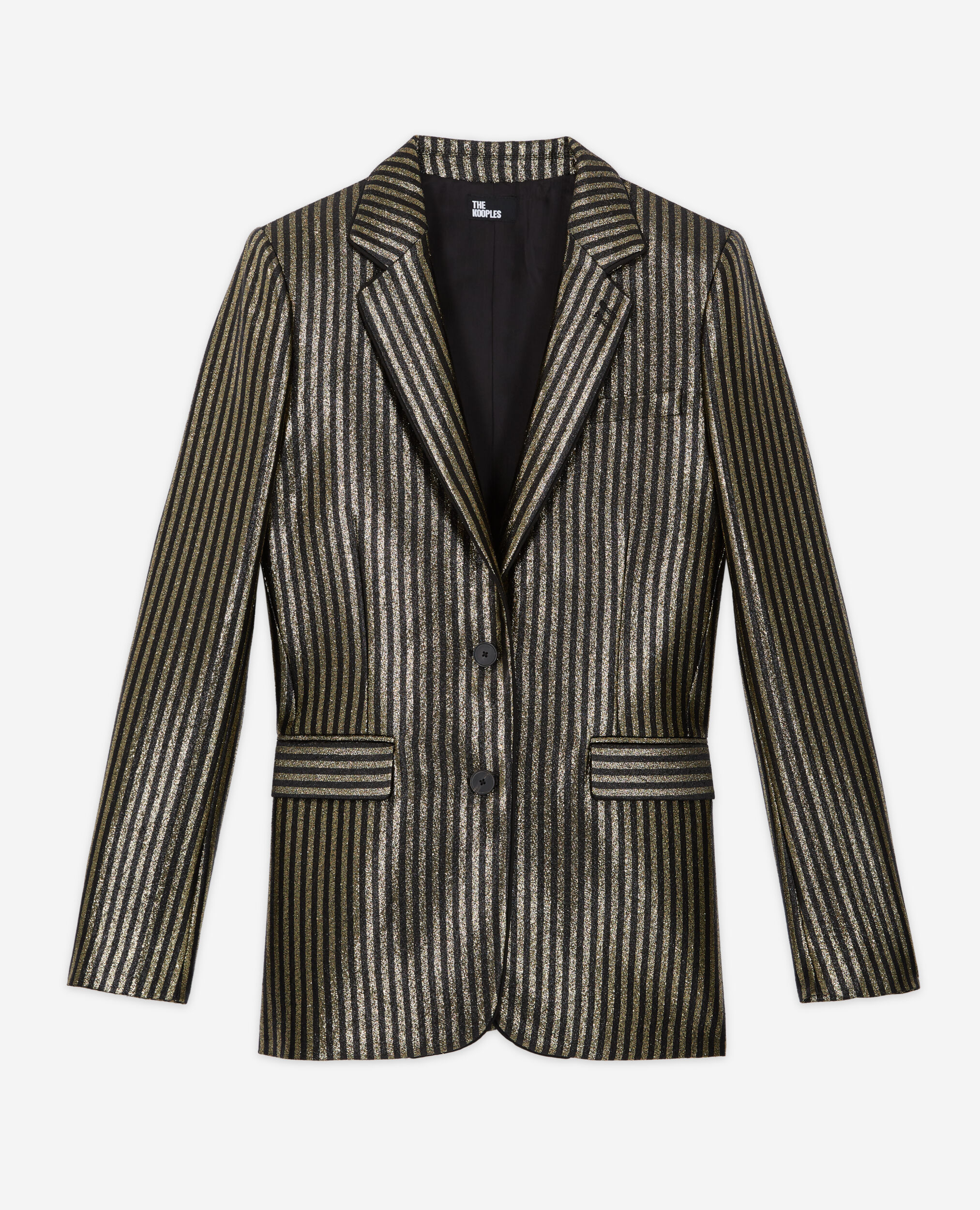Chaqueta rayas dorada, BLACK / GOLD, hi-res image number null