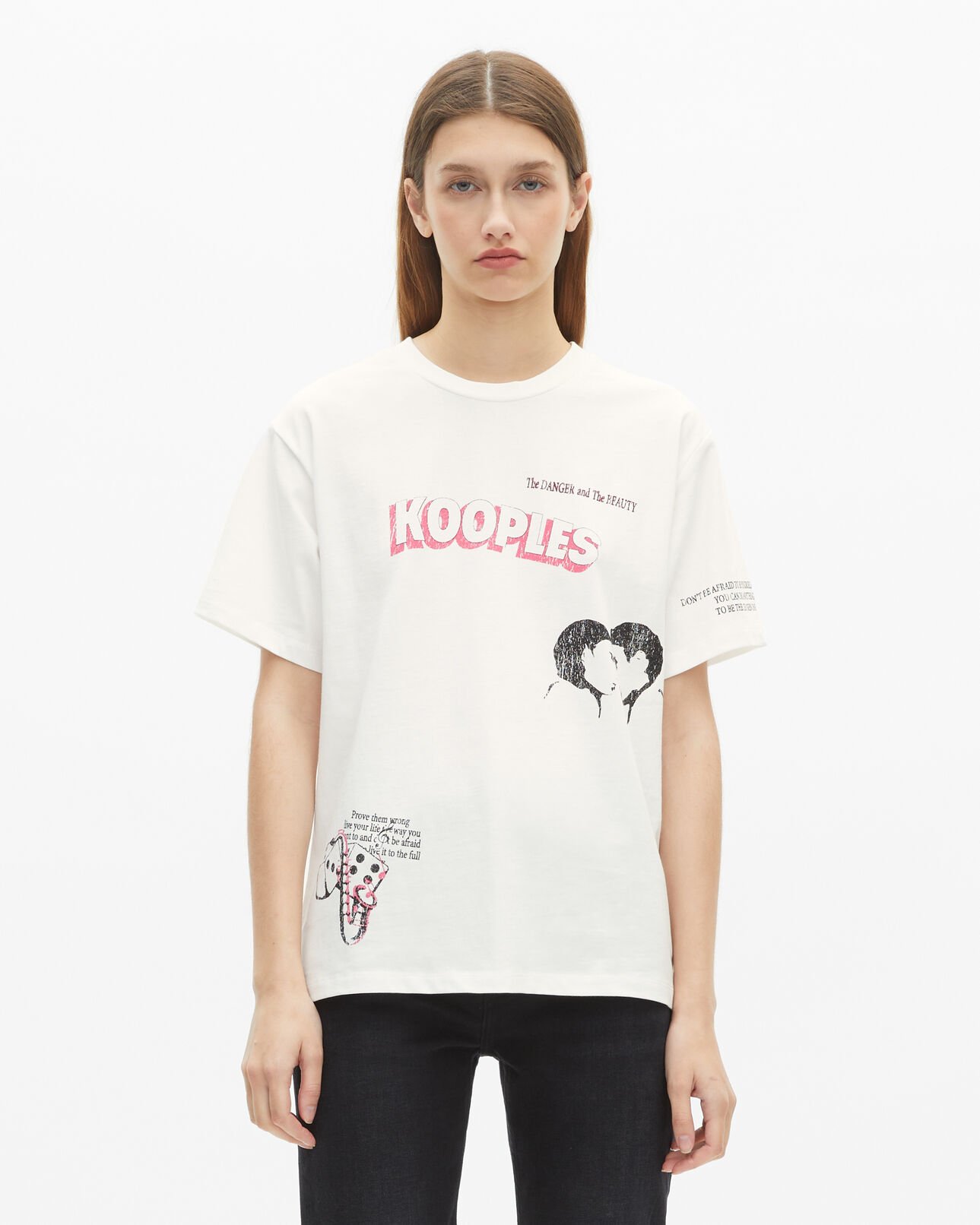 The Kooples FEMME WHITE t-shirt avec sérigraphie blanc