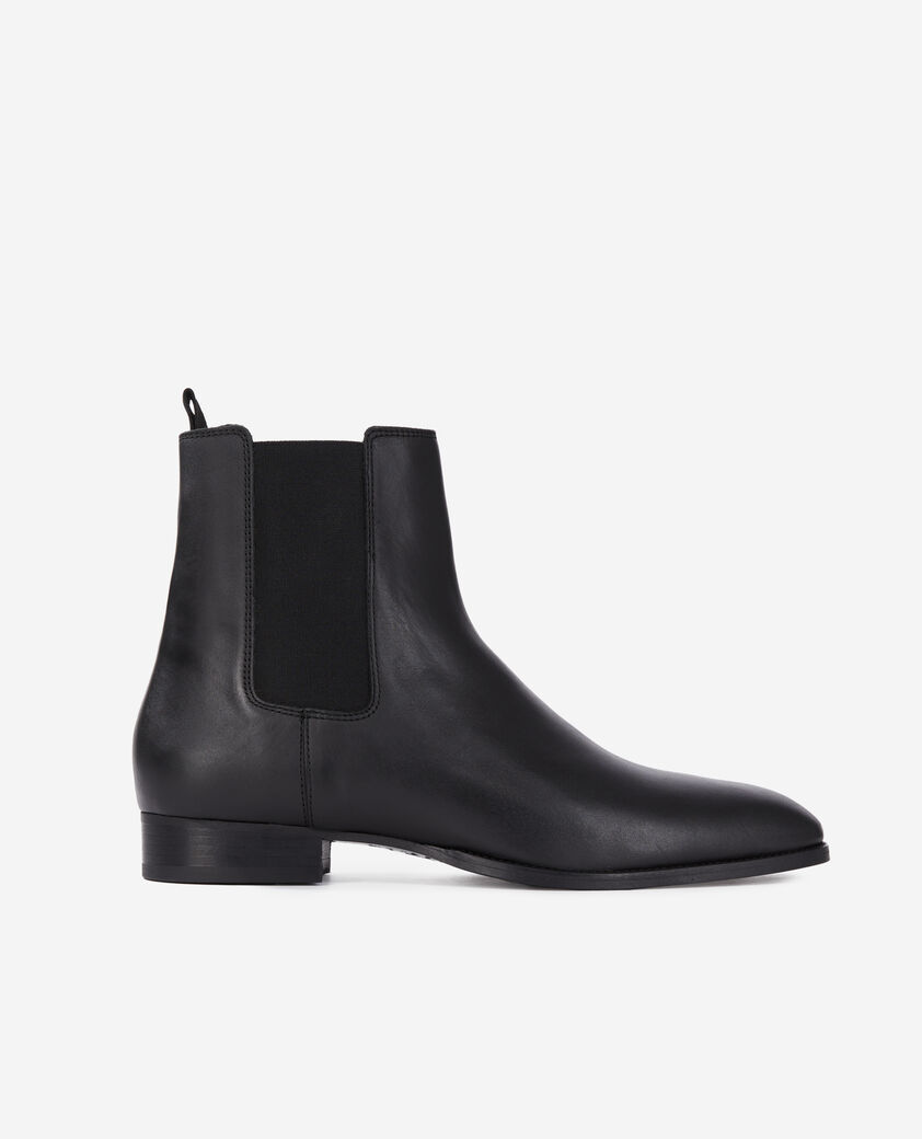 The Kooples MEN BLACK black leather chelsea boots
