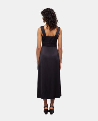 The Kooples FEMME BLACK robe longue noire avec boutonnage