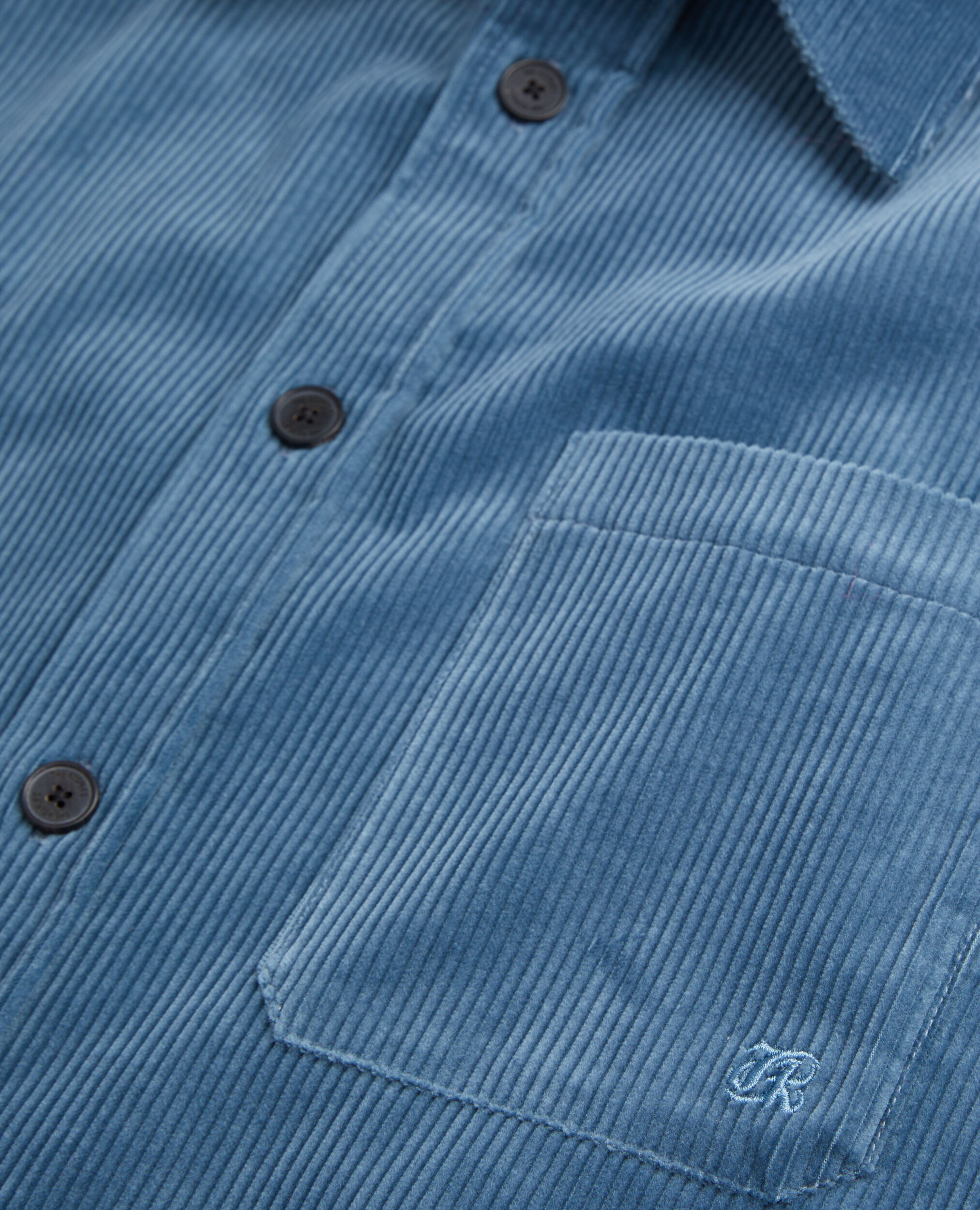 Blue corduroy shirt, BLUE PETROL, hi-res image number null