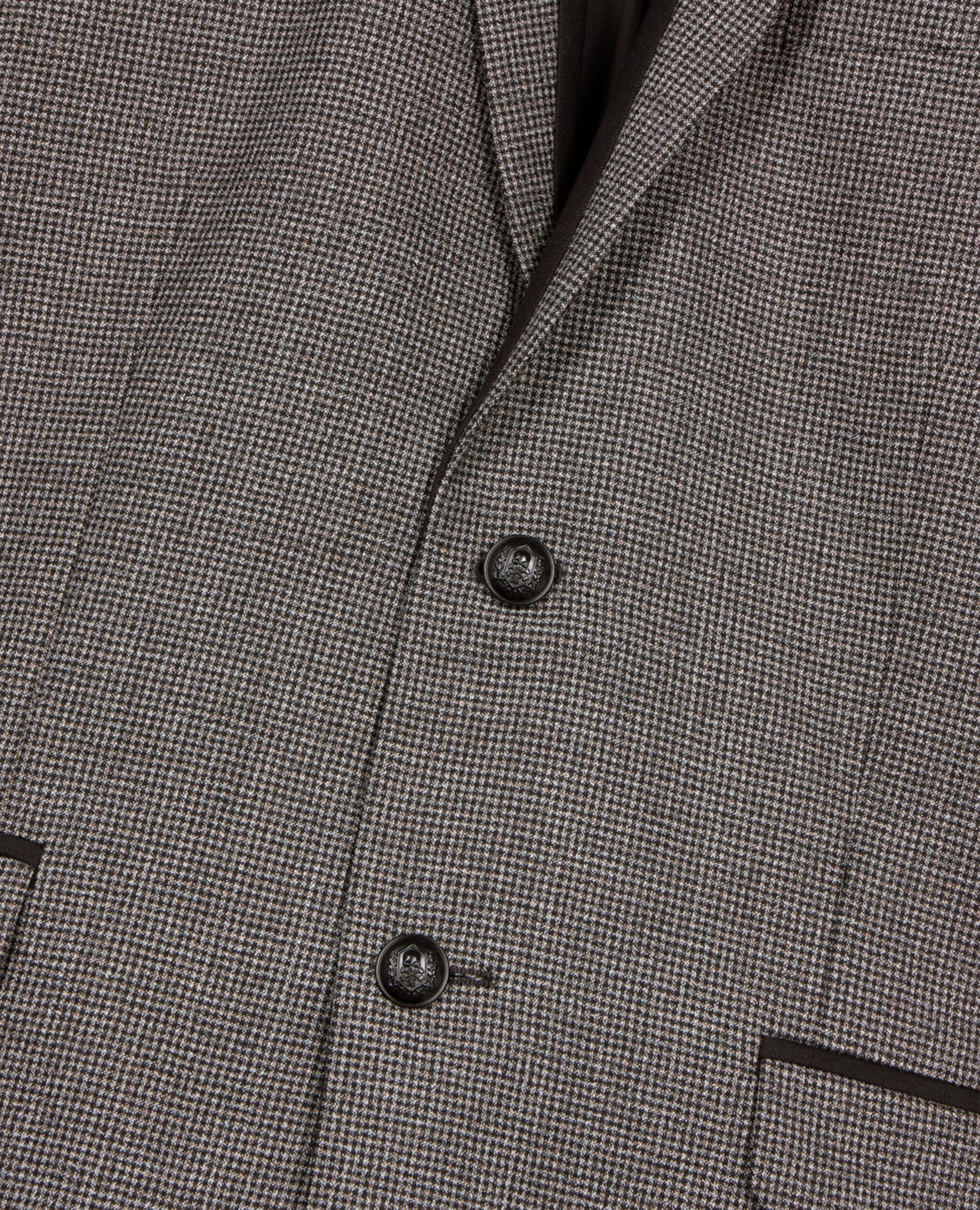 Veste de costume pied de poule noir et blanc, BLACK GREY, hi-res image number null