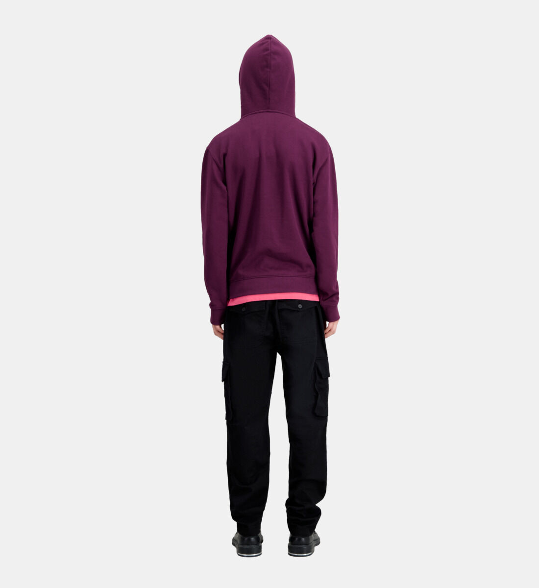 Men s Burgundy hoodie with logo The Kooples US