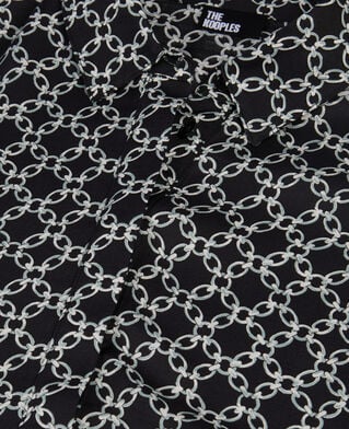 The Kooples DAMEN BLACK WHITE weites hemd mit print