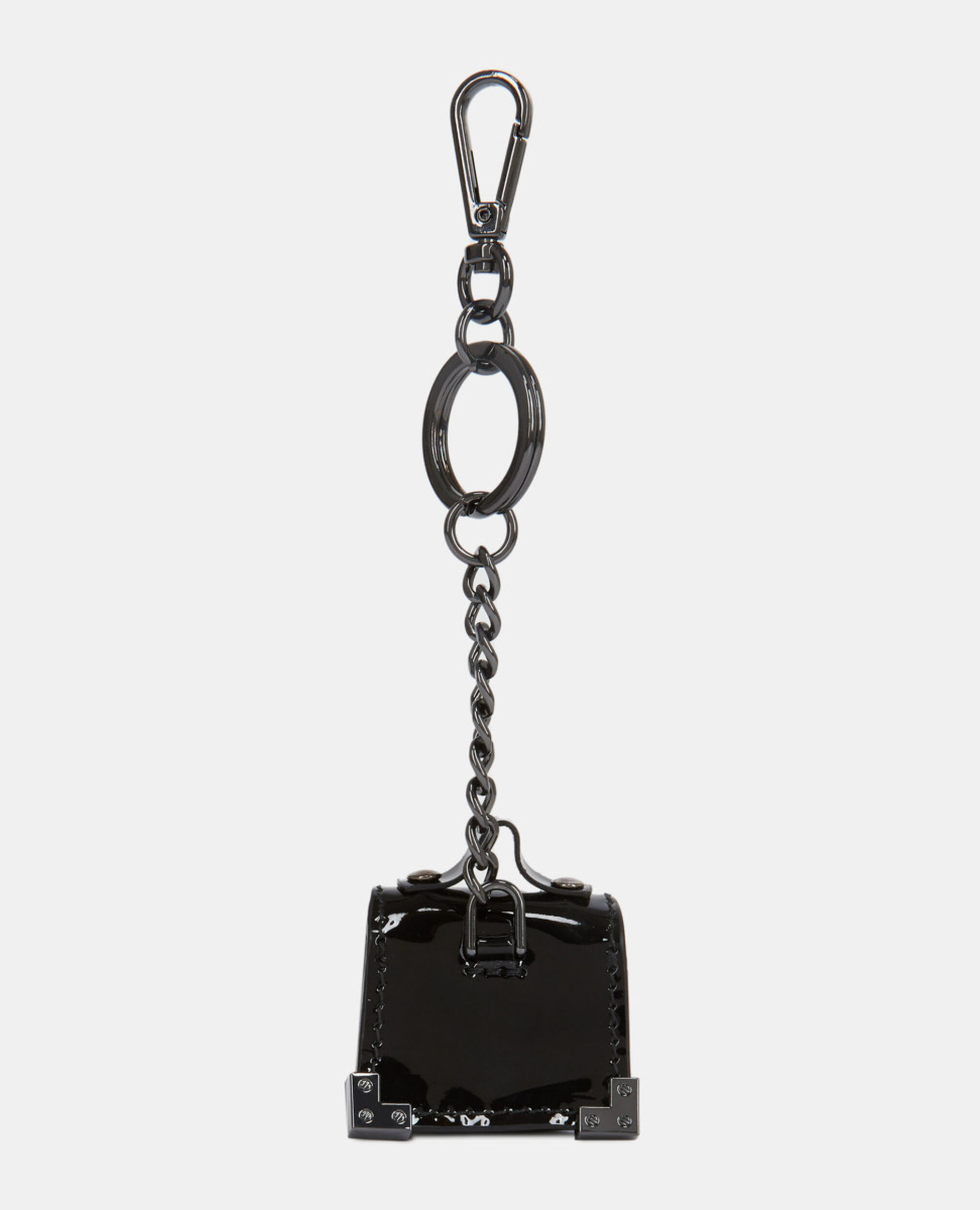Emily black leather keyring The Kooples US
