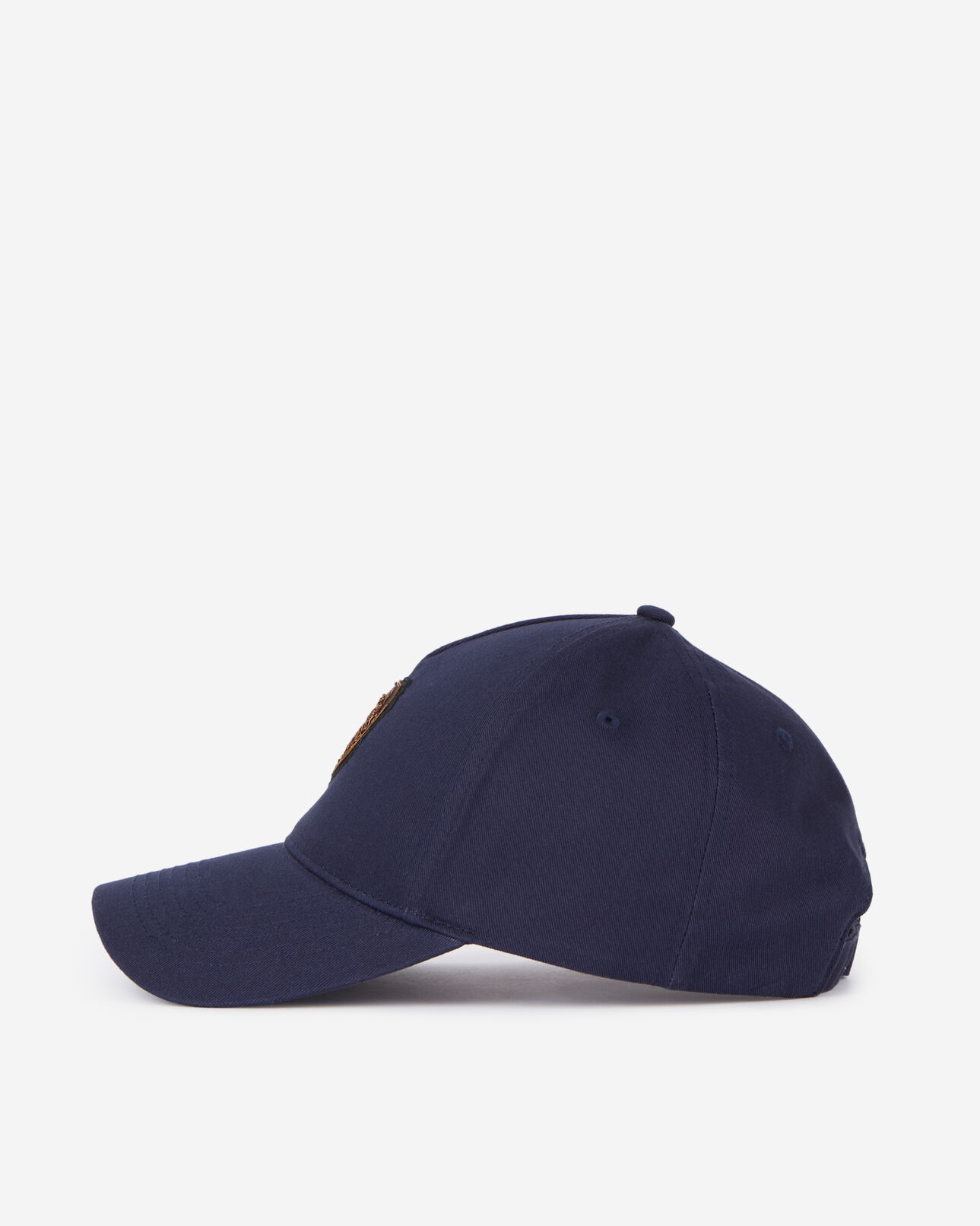 The Kooples MIXED NAVY navy blue cap with blazon patch
