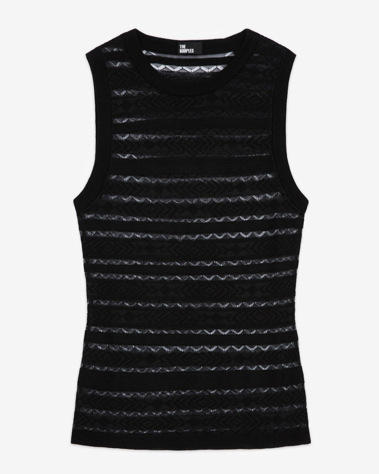 The Kooples FEMME BLACK top en laine noir