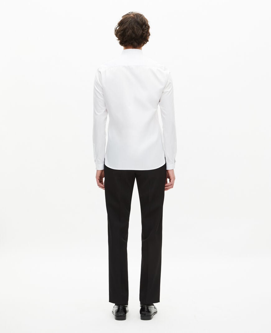 The Kooples MEN WHITE white shirt with officer collar