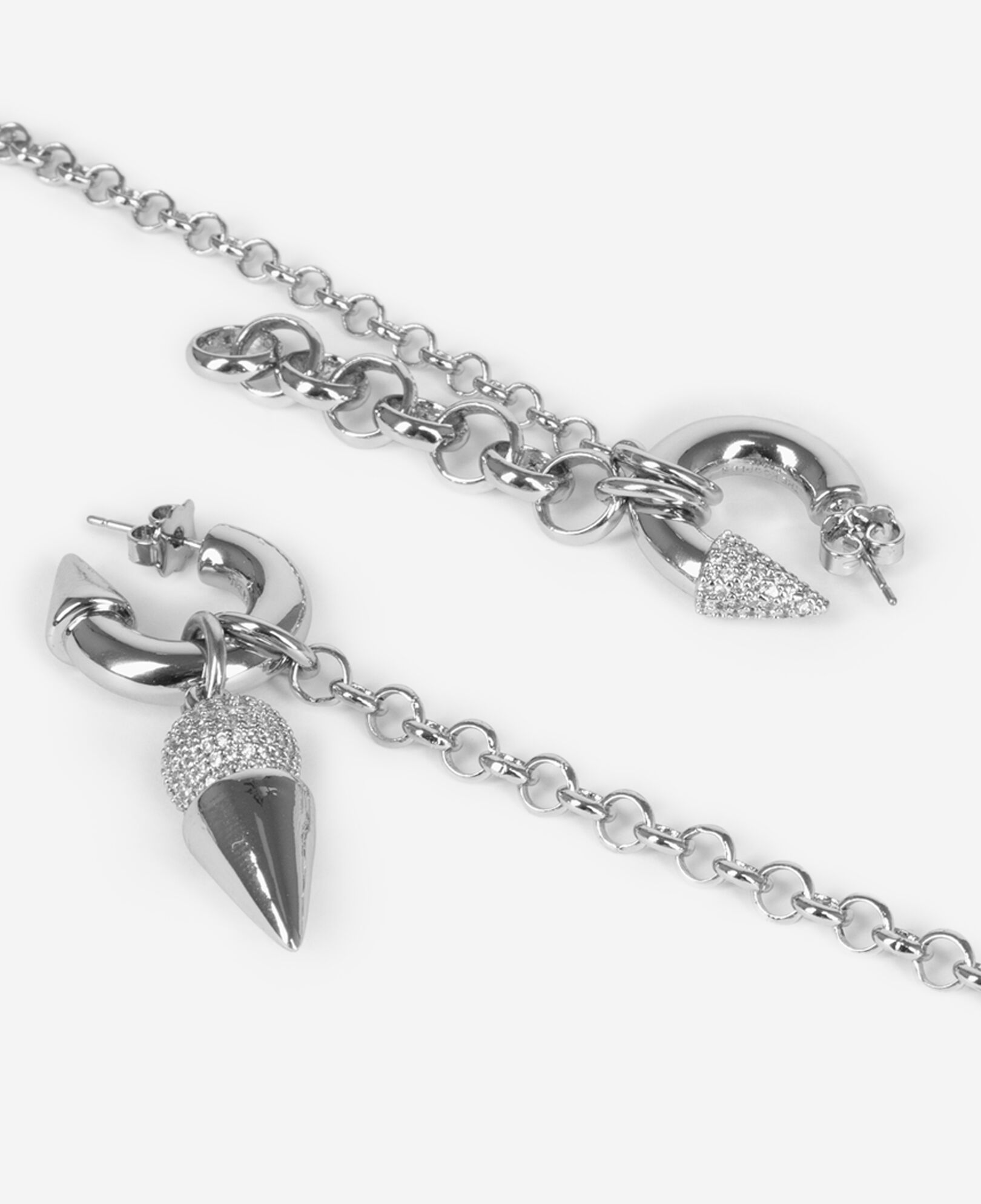 The Kooples WOMEN SILVER set of 2 silver earrings