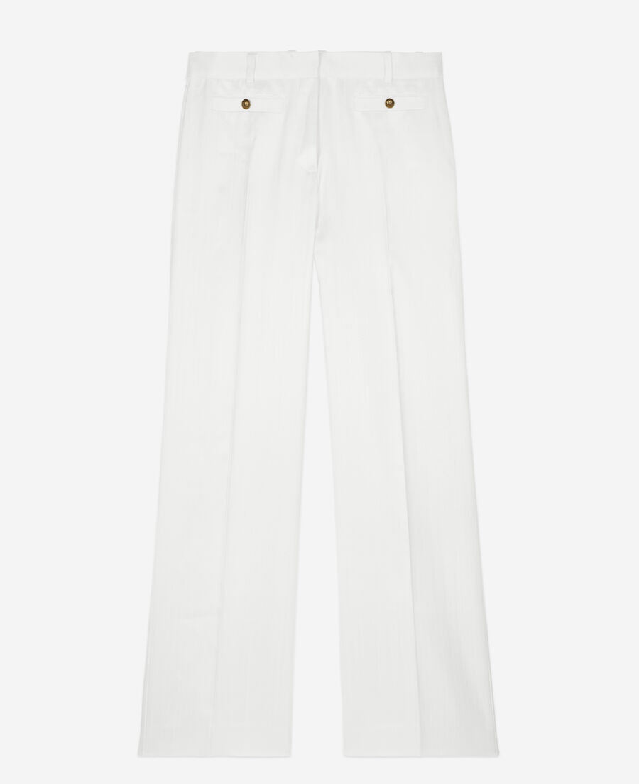 pantalon tailleur blanc