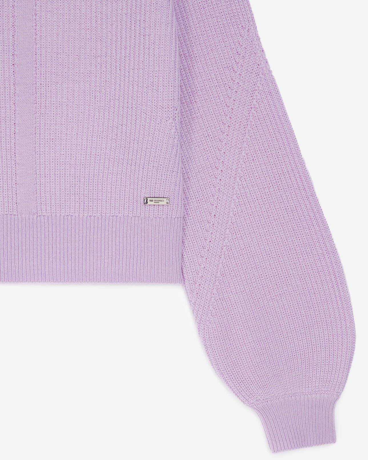 The Kooples FEMME PURPLE pull laine mérinos violet clair ample