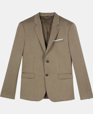 The Kooples HOMME BROWN veste de costume en laine marron clair