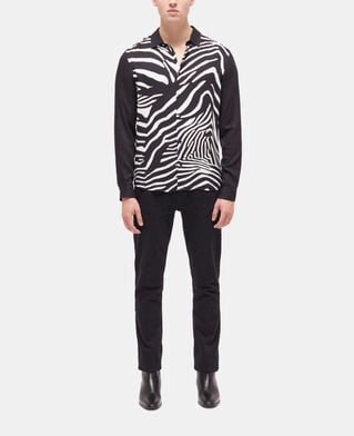 The Kooples HOMME BLACK WHITE chemise col classique imprimée