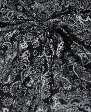 The Kooples MUJER BLACK WHITE falda semilarga estampada negra