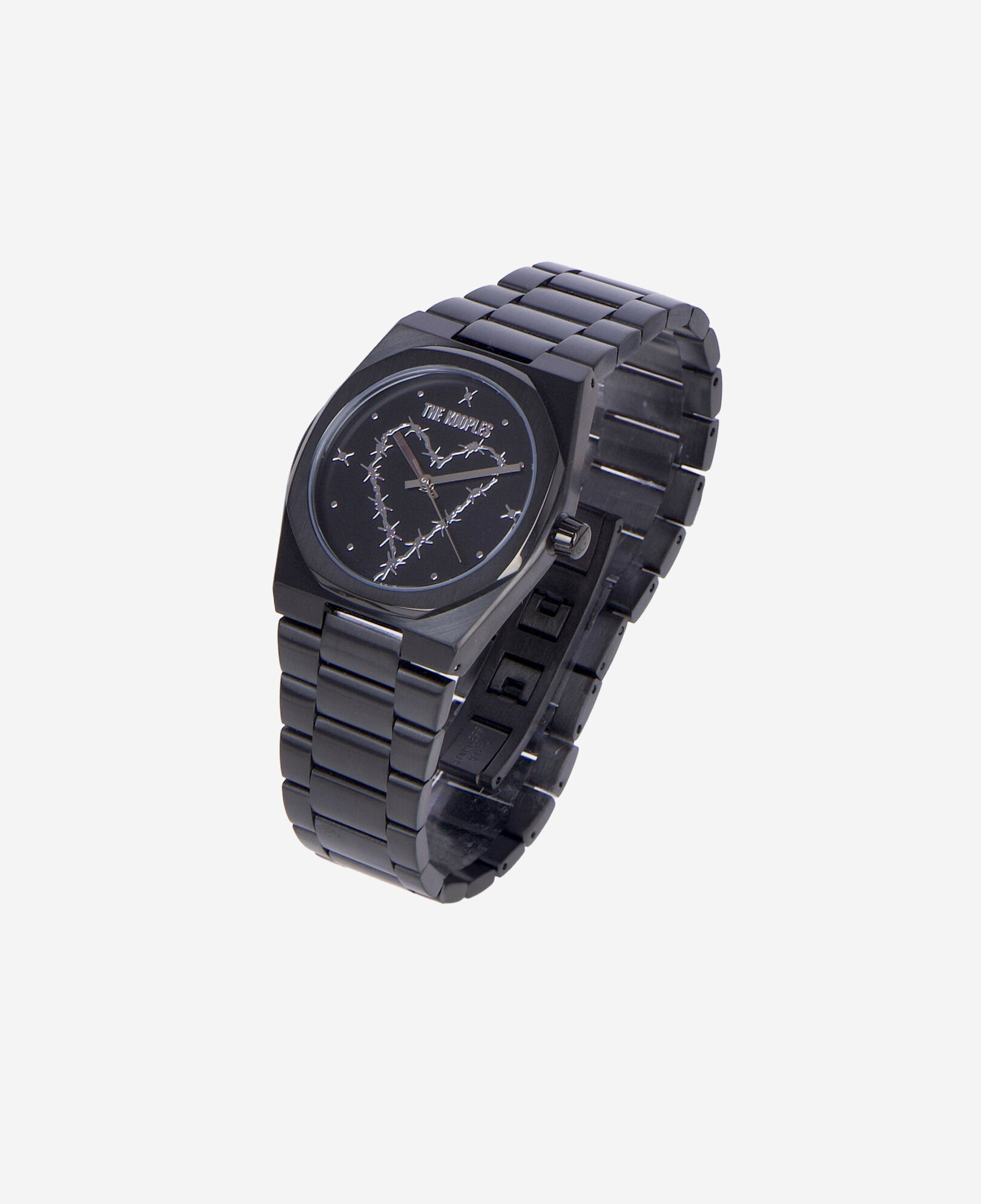 The Kooples MIXED BLACK heart wire watch