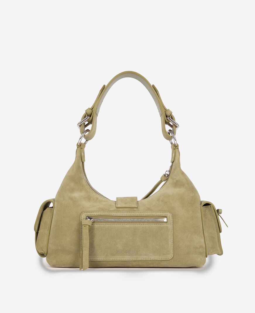 The Kooples DAMEN CAMEL amelia-tasche aus kamelfarbenem wildleder