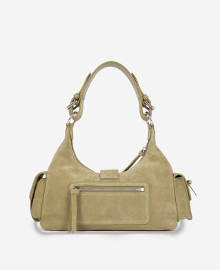 The Kooples DAMEN CAMEL amelia-tasche aus kamelfarbenem wildleder