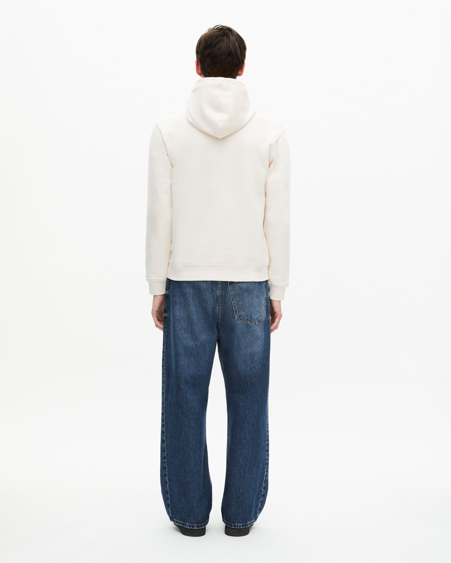 Hooded sweatshirt with ecru screen print, ECRU, hi-res image number null