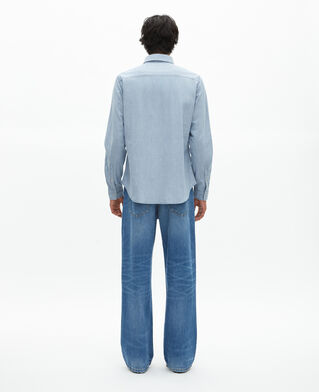 The Kooples HOMME BABY BLUE chemise en denim bleu clair