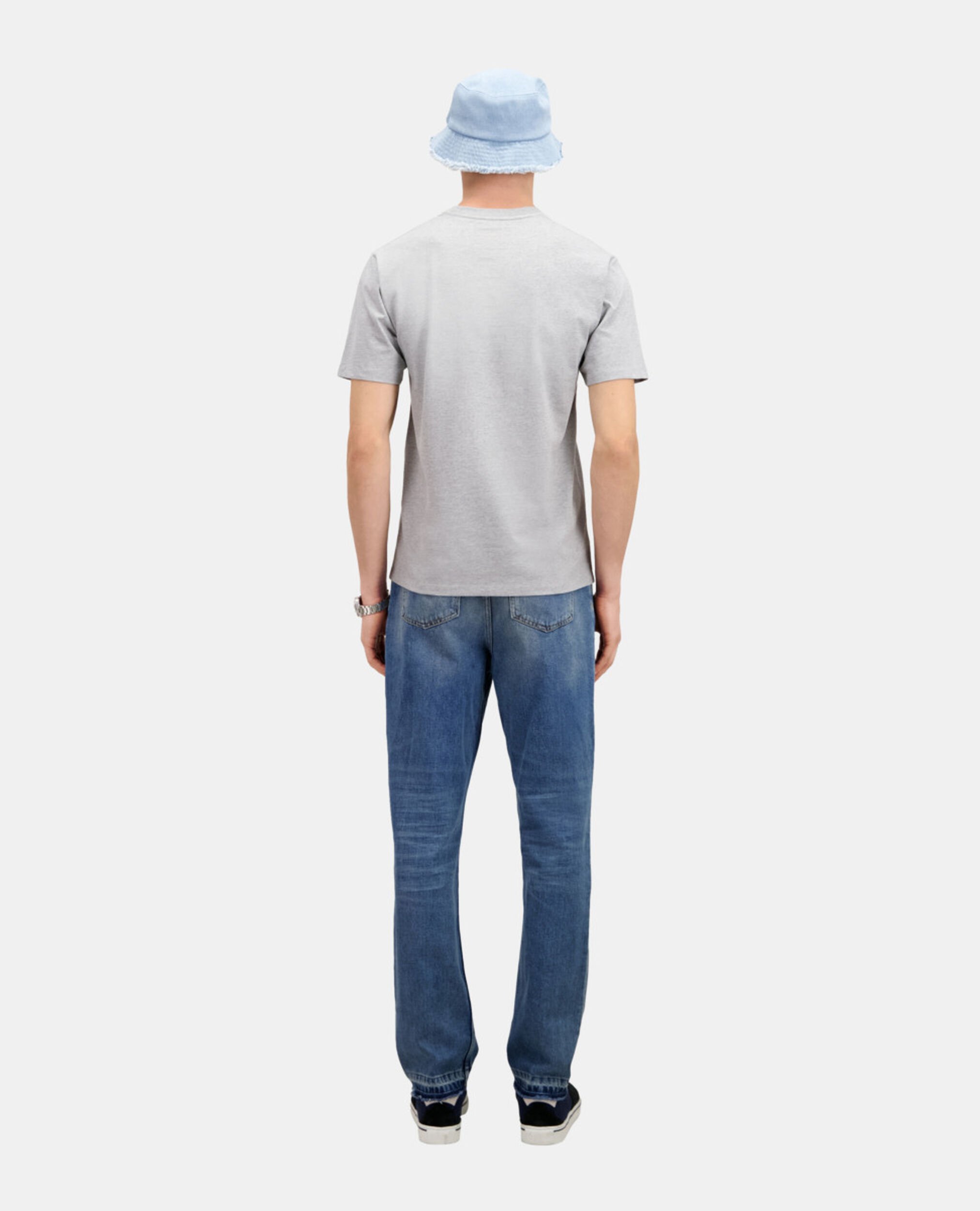 Light grey t-shirt with Skull heart serigraphy, GREY MELANGE, hi-res image number null