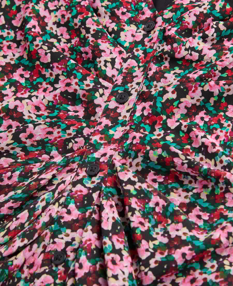 The Kooples FEMME MULTICOLOR robe imprimée courte avec fronces