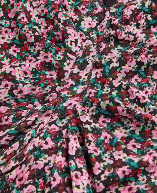 The Kooples FEMME MULTICOLOR robe imprimée courte avec fronces