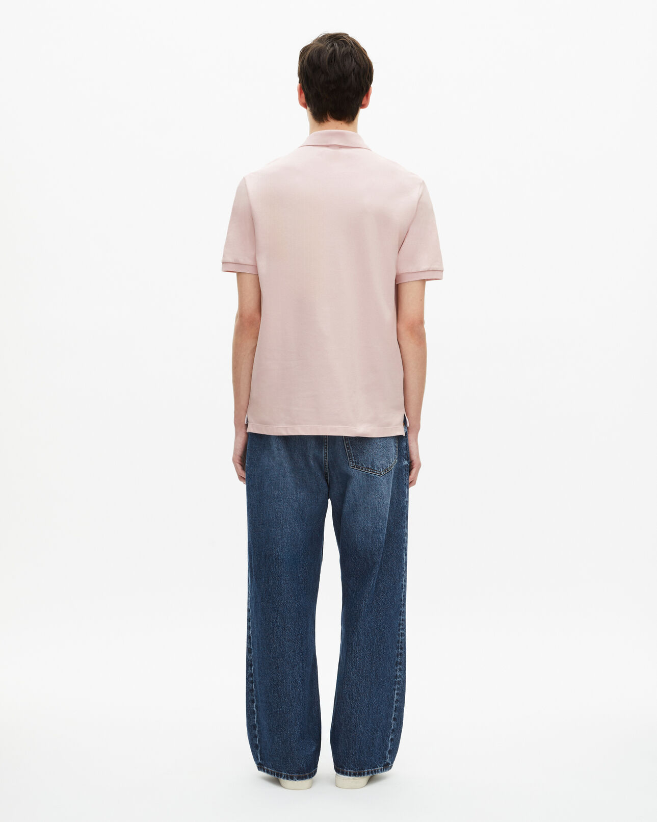 The Kooples MEN LILA piqué polo with classic pink collar