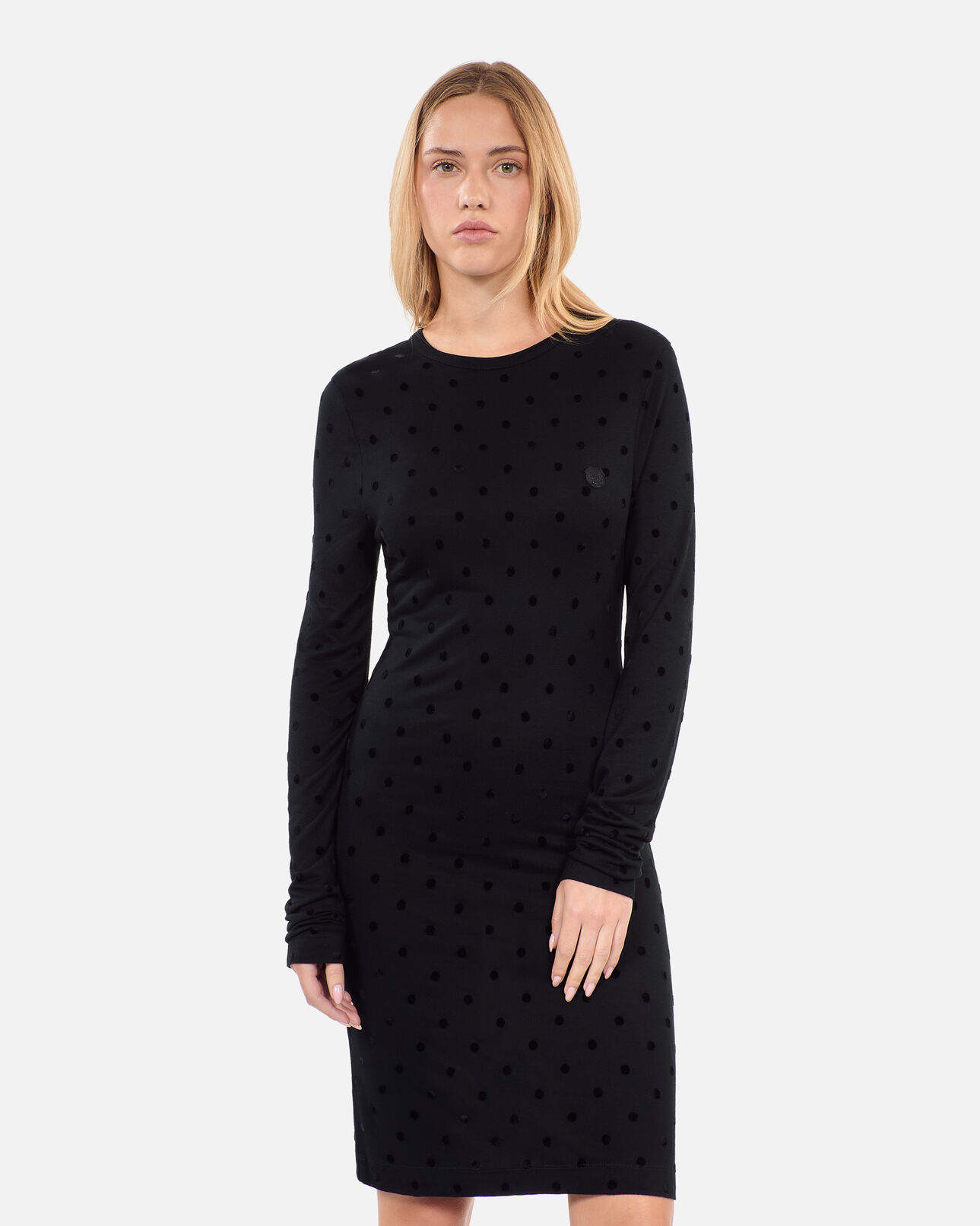 The Kooples WOMEN BLACK black short jersey dress