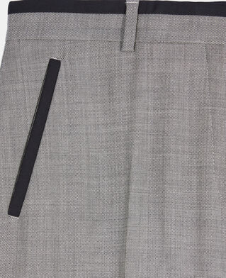 The Kooples F BEIGE MELANGE straight-legged tailored pants in taupe wool