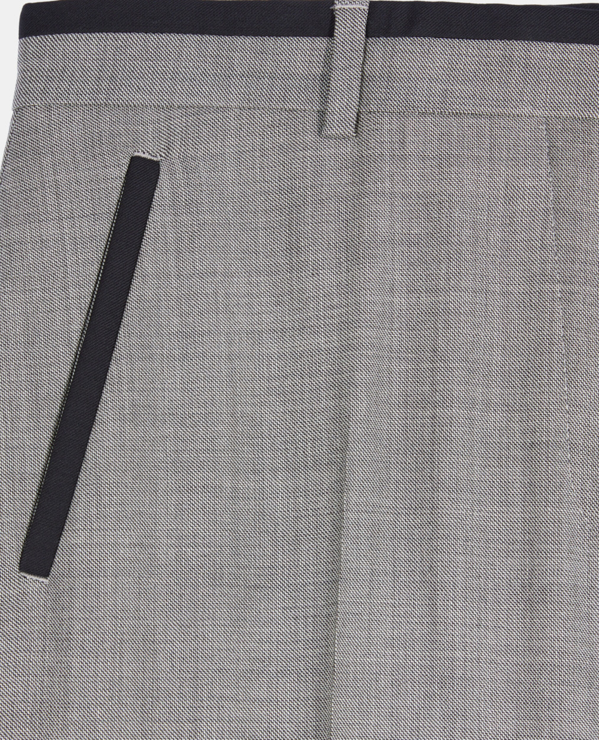 Straight-legged tailored pants in taupe wool, BEIGE MELANGE, hi-res image number null