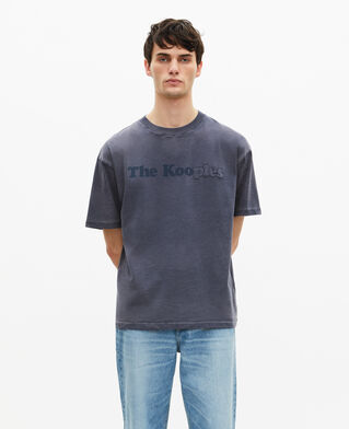 The Kooples MEN DARK NAVY t-shirt with navy logo