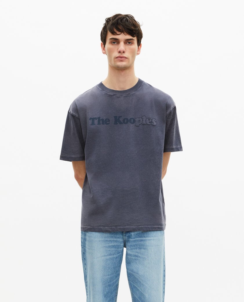 The Kooples HERREN DARK NAVY t-shirt mit marine-logo