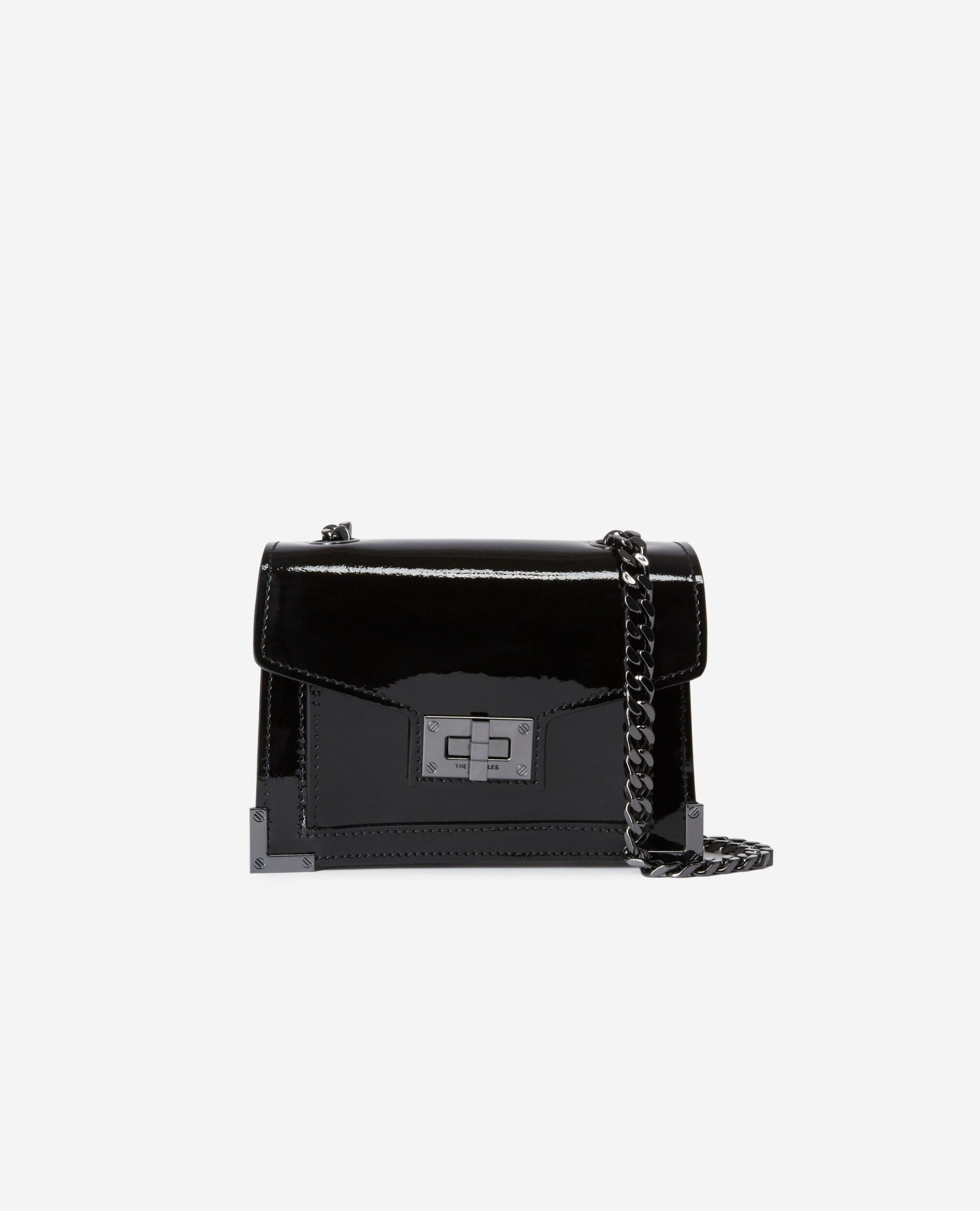 The Kooples Emily Small Python Embossed Leather Handbag In Black White |  ModeSens