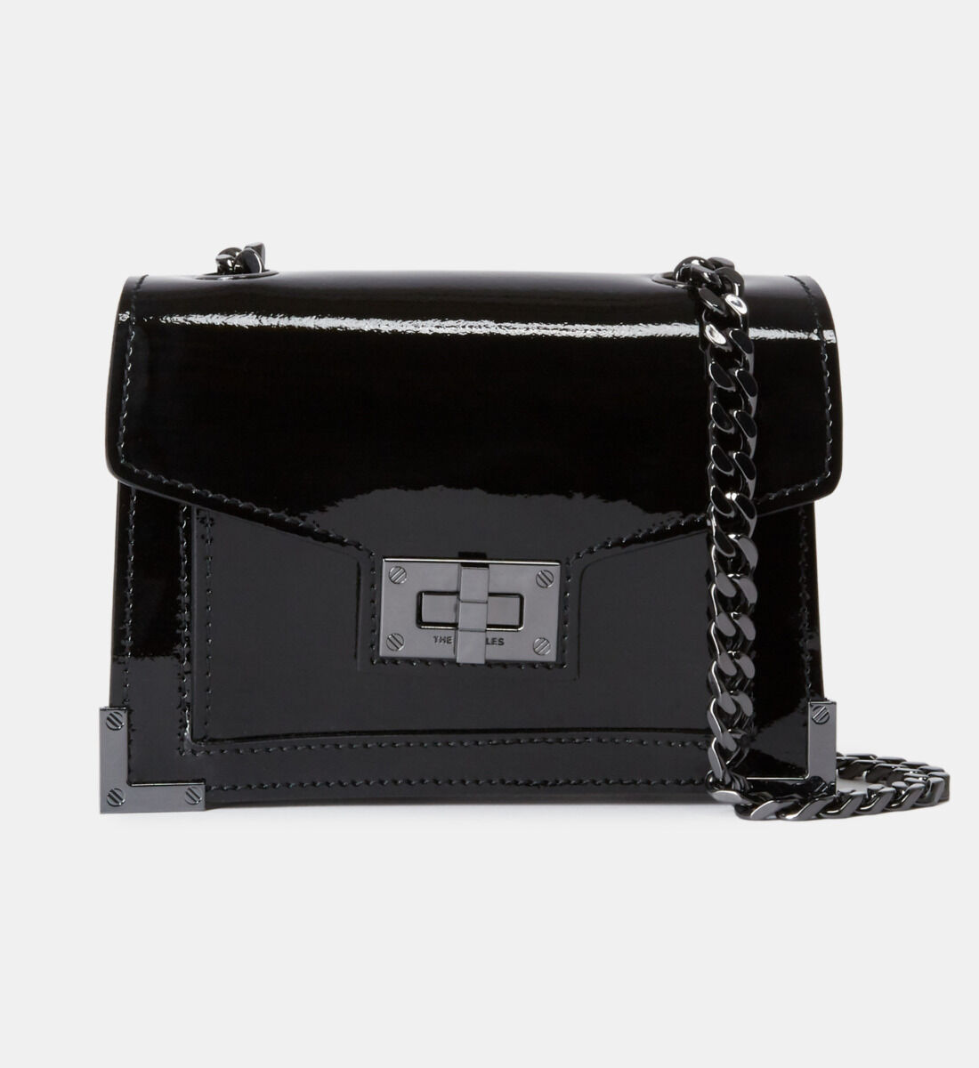 The Kooples Emily Small Python Embossed Leather Handbag In Black White |  ModeSens